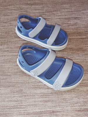 Crocs children's sandals used, size 24-25, gray and blue