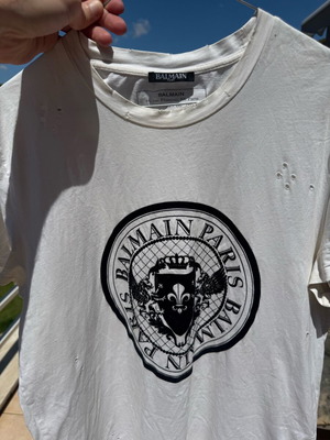 Authentic Balmain T-shirt XL σαν καινούργιο, μαύρο και άσπρο