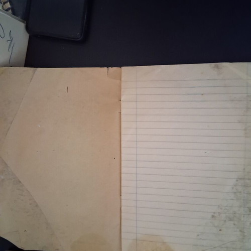 Vintage school notebooks 1949, set of 4 with 5 craft cards