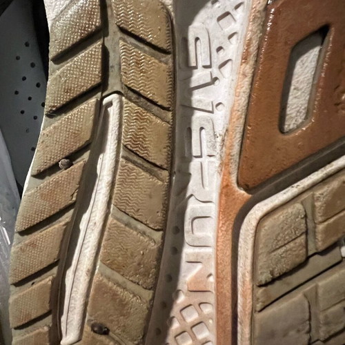 Saucony Ride No46 30cm athletic shoes used, gray