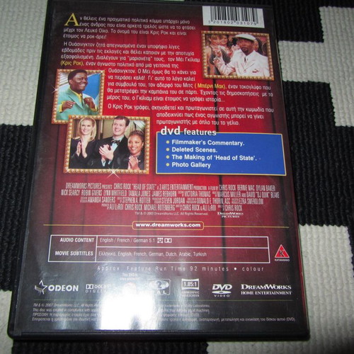 Chris Rock Head of State DVD in excellent condition