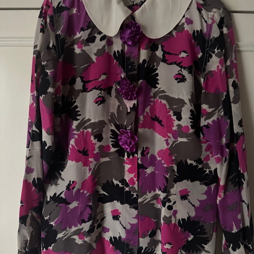 Women's 100% silk shirt M used, multicolor