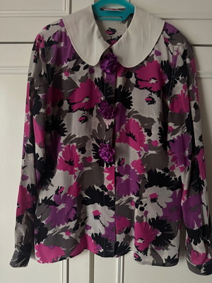 Women's 100% silk shirt M used, multicolor