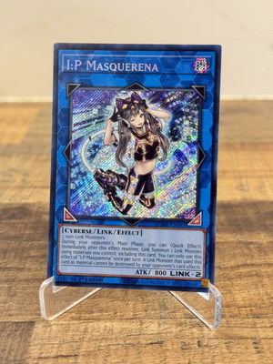 Yu-Gi-Oh! I:P Masquerena Secret Rare 1st Edition card near mint