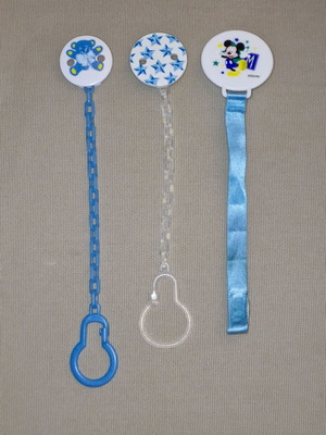 Set of 3 pacifier clips