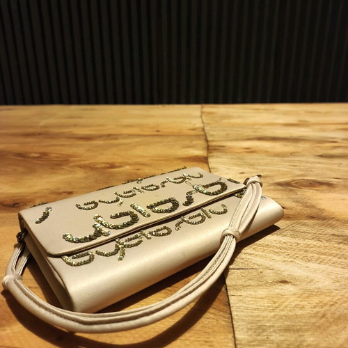 By Far Mini Clutch Beige New, Statement Letters