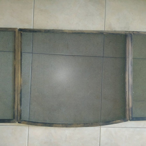 Fireplace screen solid corner heavy-duty like new