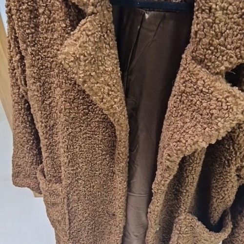 Kaffe boucle coat in brown color like new