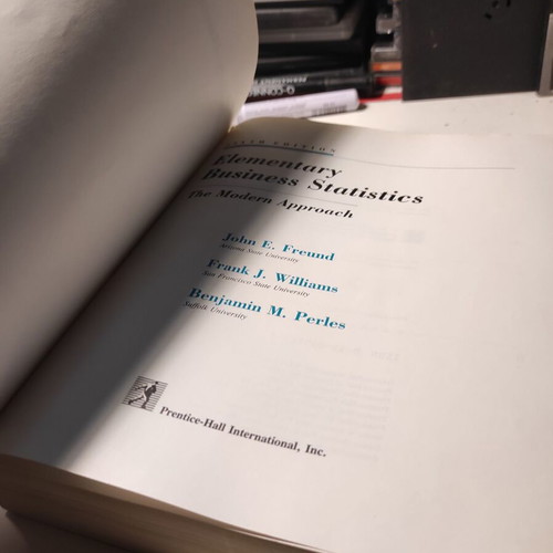 Elementary Business Statistics used, sixth edition 1993
