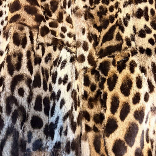 Fur coat like new, real leopard print, size L