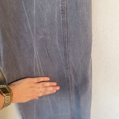 Pull & Bear Wide-Leg High-Waisted Jeans Size S, Like New, Gray