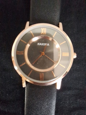 Γυναικείο ρολόι KAXINA μαύρο με rose gold λεπτομέρειες, σαν καινούργιο
