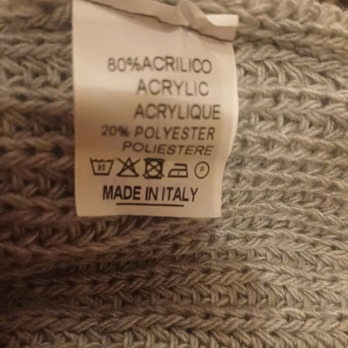 Striped white gray sweater with laces like new, size XL