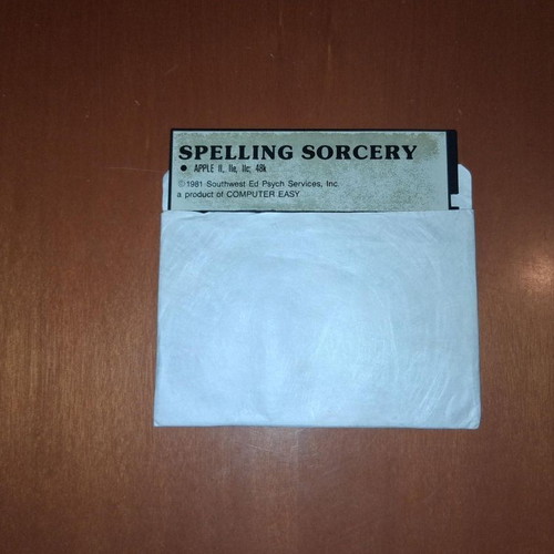 5.25-inch floppy disk Spelling Sorcery for Apple II used