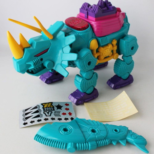 Vintage 90's Dino Gondors Triceratops Dinosaur Toy Figure Yung Lo Taiwan new