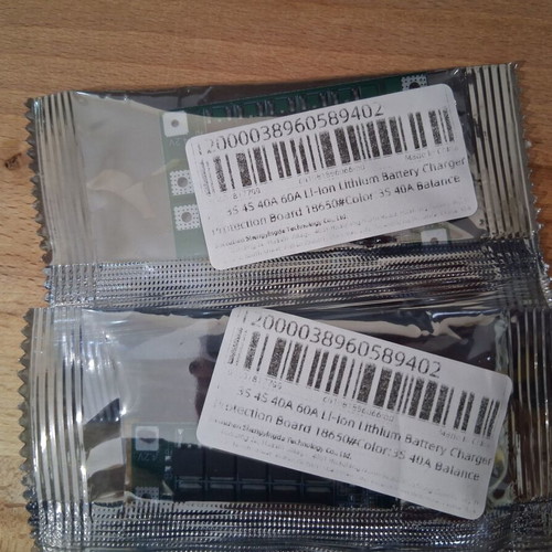 BMS 3S 40A 12.6V balance version lithium battery protection boards, pack of 2