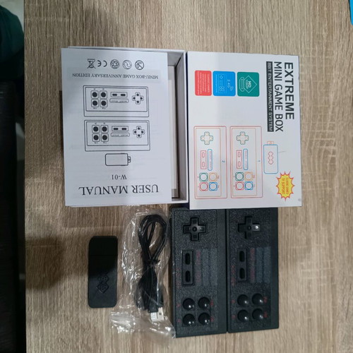 Mini wireless game console with 2 controllers, like new