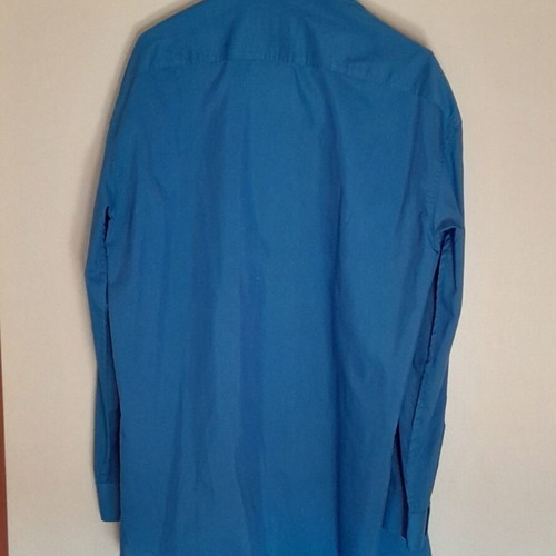 Two men's dress shirts size L, handmade blue, multicolour