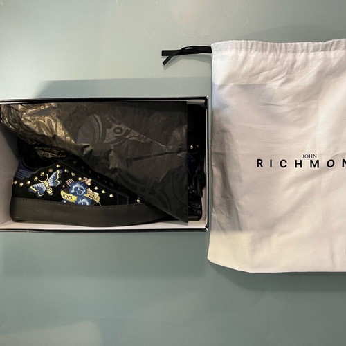 John Richmond Black Leather Shoes like new, size 37