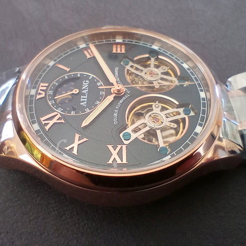 Ailang Double-Balance Automatic Men's Watch new, 42mm, gold and silver
