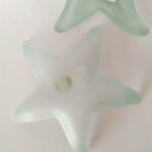 Glass decorative starfish plates set of 2 new
