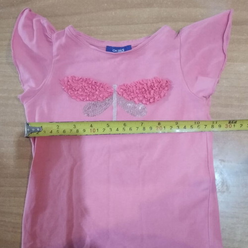 Girls' T-shirts used, pack of 5 for ages 2-3 years