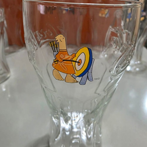 Coca Cola set of 6 collectible glasses Athens 2004 Olympics