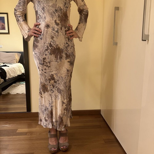 Zara dress with draped neckline and marble print new with tags