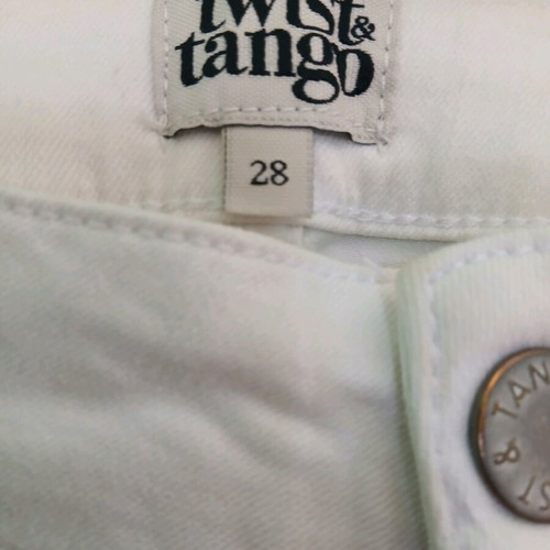 Twist & Tango cropped jean new, size 28, white