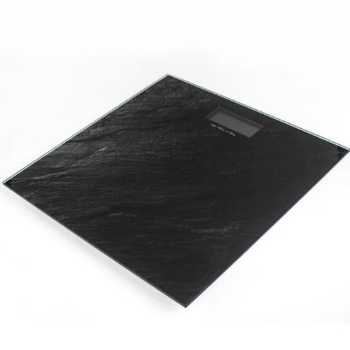 Electronic scale with granite effect and LCD display