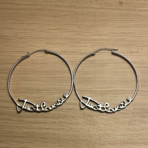 Just Cavalli vintage earrings new, silver