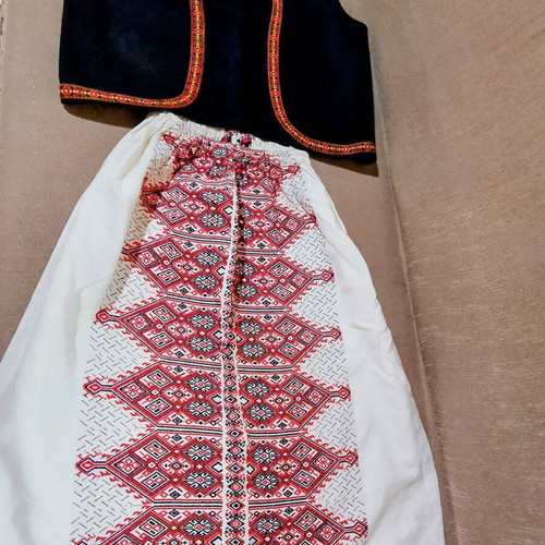 Traditional women's costume skirt and wool vest like new