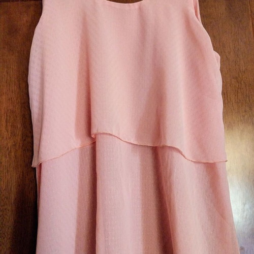 Women's double-layer wide top salmon color like new, size S/M