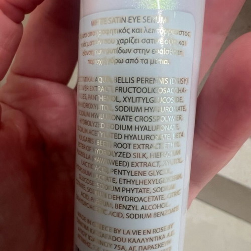 La vie en rose White Satin Eye Serum used, 20ml
