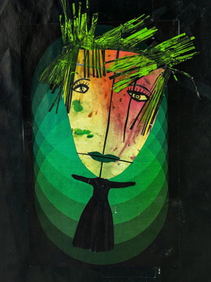 Modern art collage print 21x29 on high-quality paper new