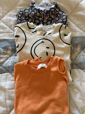 H&M long-sleeve shirts like new, pack of 3, size 146 cm