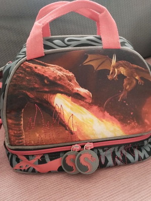 Insulated lunch bag Dragon used, 2 compartments