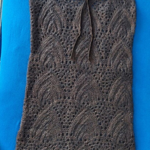 Knitted dress brown new, size S