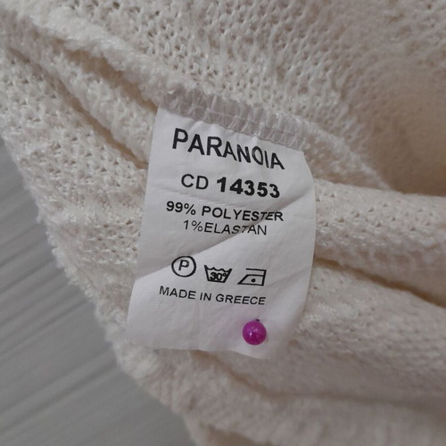 Paranoia white knitted short blouse used size M