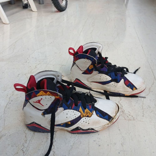 Jordan 7 Retro BP athletic shoes used, kids size 31