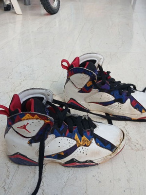 Jordan 7 Retro BP athletic shoes used, kids size 31