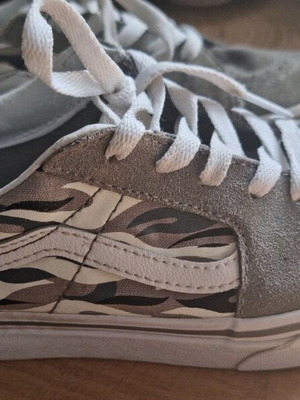 Vans SK8-Low Flame Camo kids sneakers grey size 36
