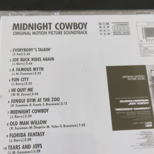 Midnight Cowboy Soundtrack CD like new
