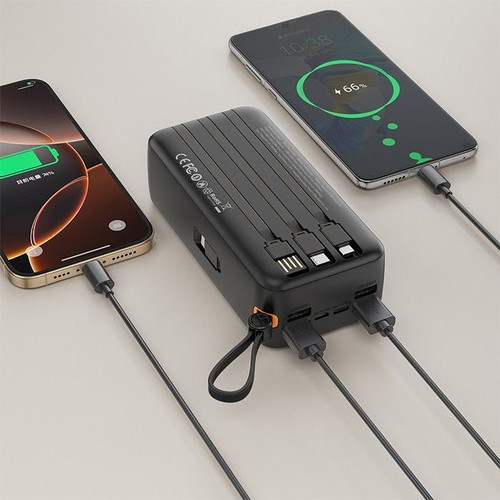 XO PR280 Powerbank 30000mAh with 4 built-in cables new