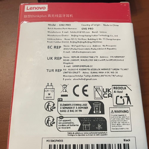 Lenovo GM2 Pro Bluetooth 5.3 earbuds new