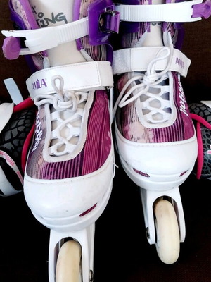 Amila Bubble roller skates like new, adjustable size 38-41