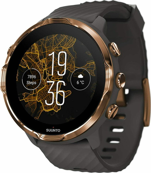 Suunto 7 50mm Водоустойчив смарт часовник с пулсомер (Графитно медно)