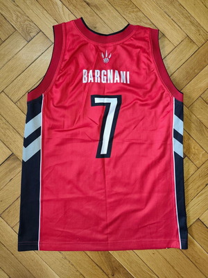 Toronto Raptors Jersey Champion basketball vest used, youth medium, Bargnani 7