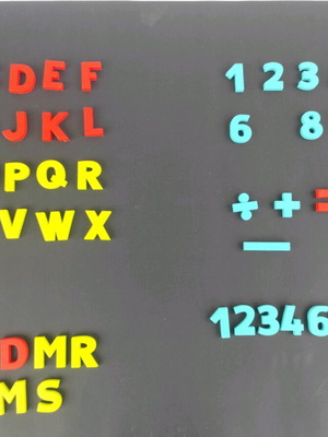 Alphabet and number magnets like new
