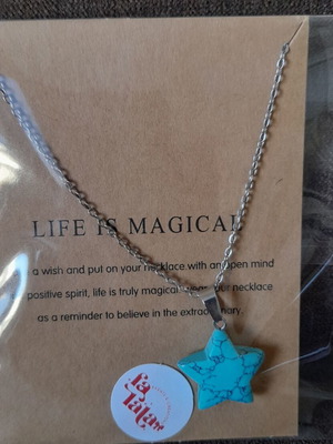 Necklace with blue star new